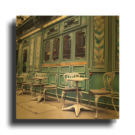 'S1195D - The Art of Dining' By Irene Suchocki Gold Metal Wall Art
