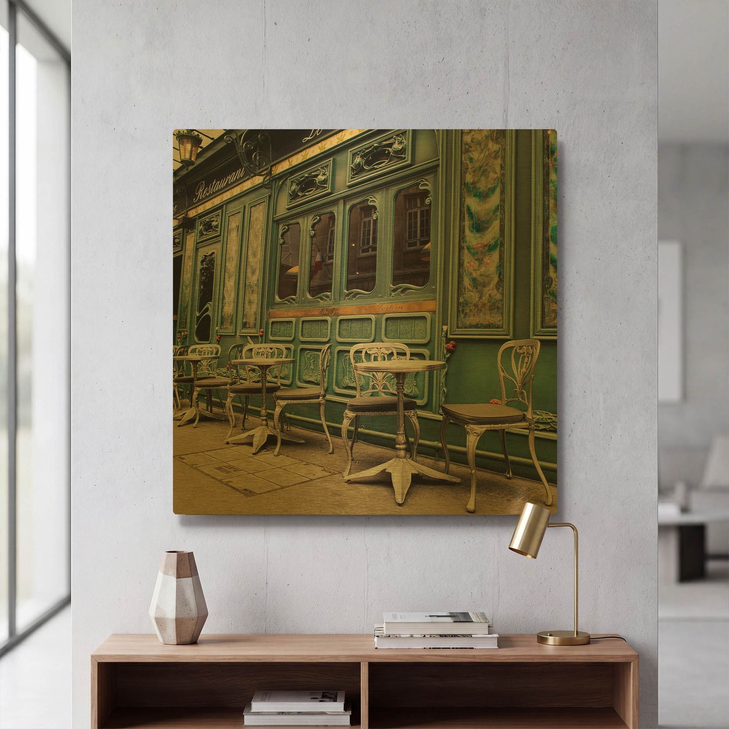 'S1195D - The Art of Dining' By Irene Suchocki Gold Metal Wall Art