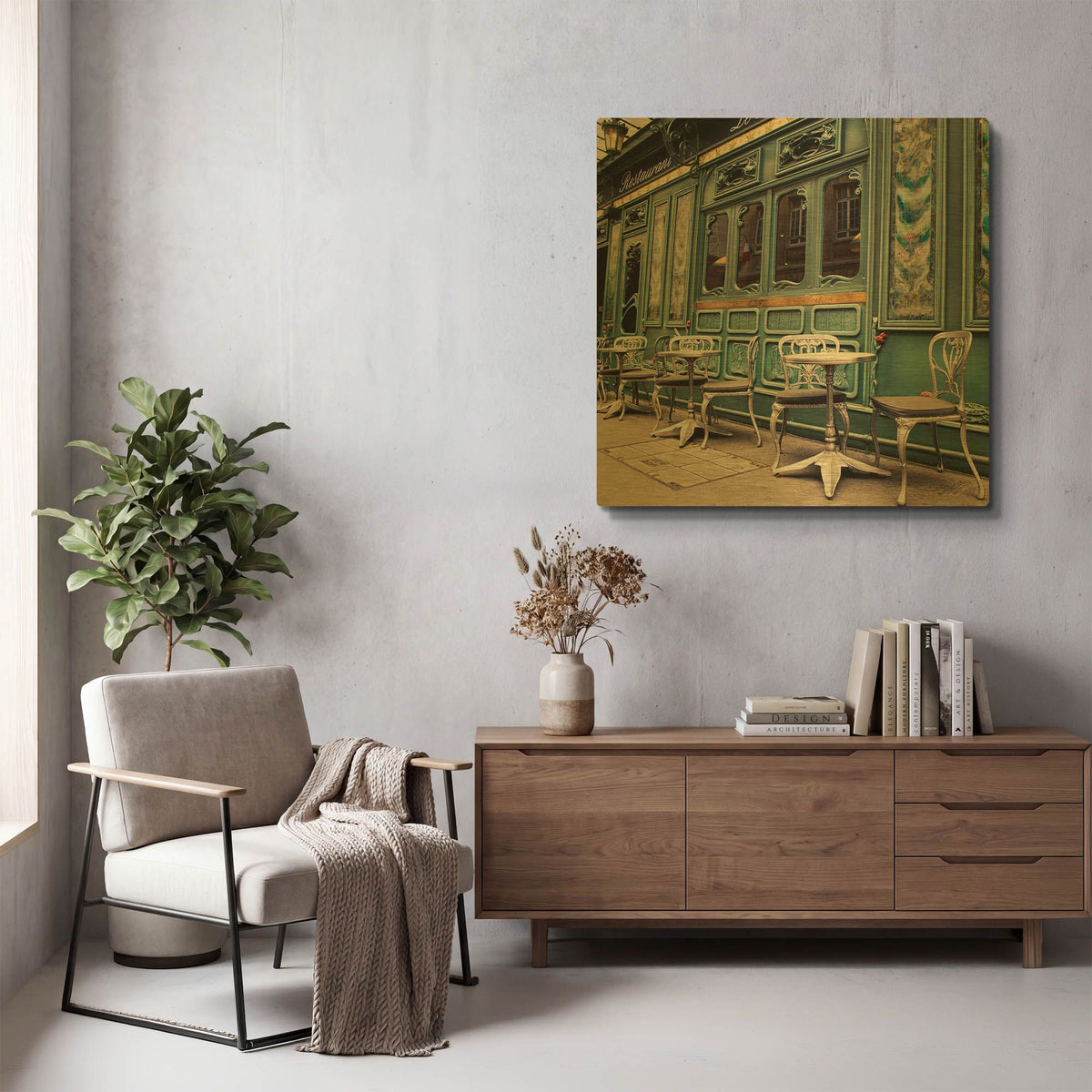 'S1195D - The Art of Dining' By Irene Suchocki Gold Metal Wall Art