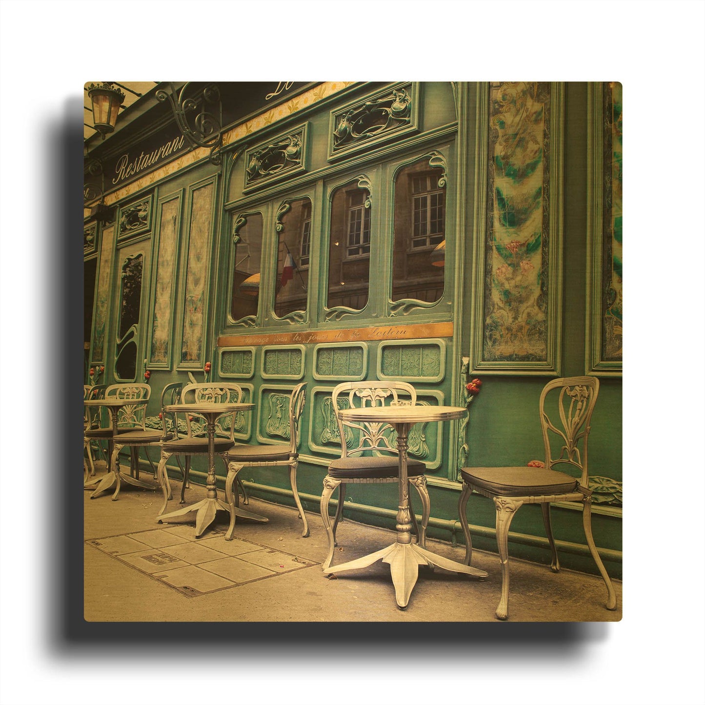 'S1195D - The Art of Dining' By Irene Suchocki Gold Metal Wall Art