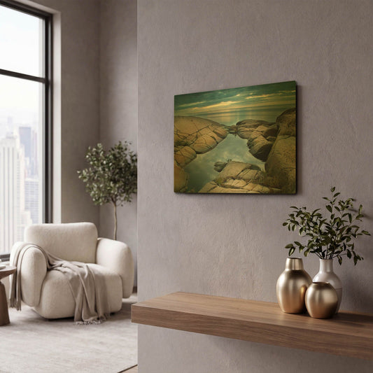 'S1196D - Edge of Time' By Irene Suchocki Gold Metal Wall Art