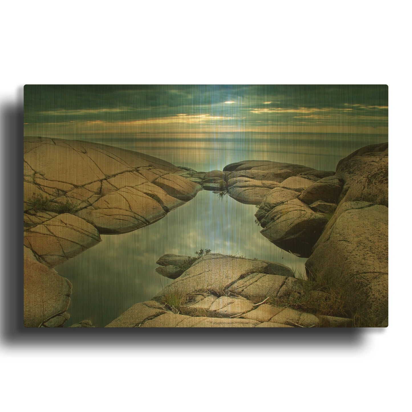 'S1196D - Edge of Time' By Irene Suchocki Gold Metal Wall Art