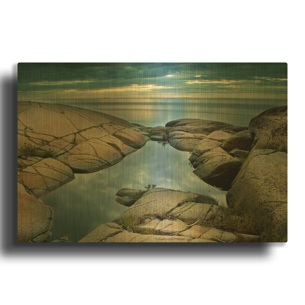 'S1196D - Edge of Time' By Irene Suchocki Gold Metal Wall Art