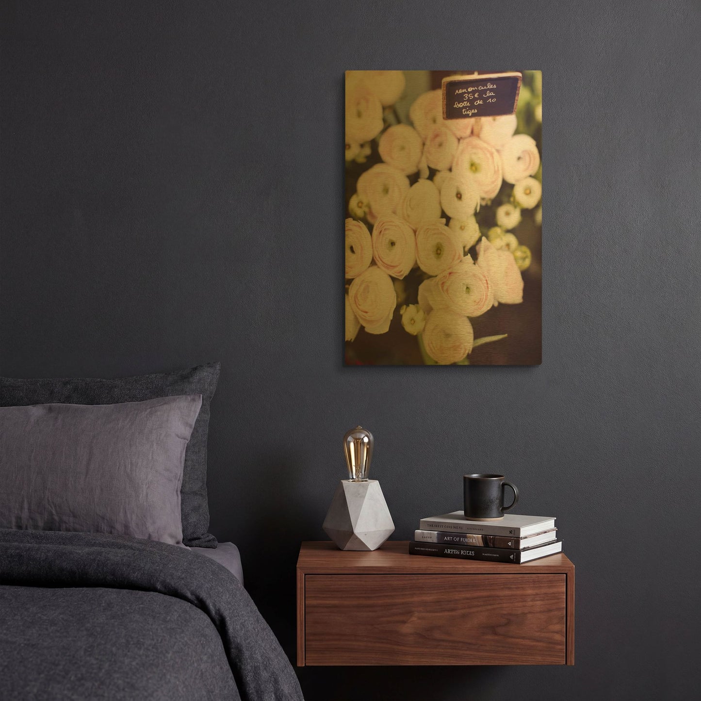 'S1279D - Flower Market' By Irene Suchocki Gold Metal Wall Art