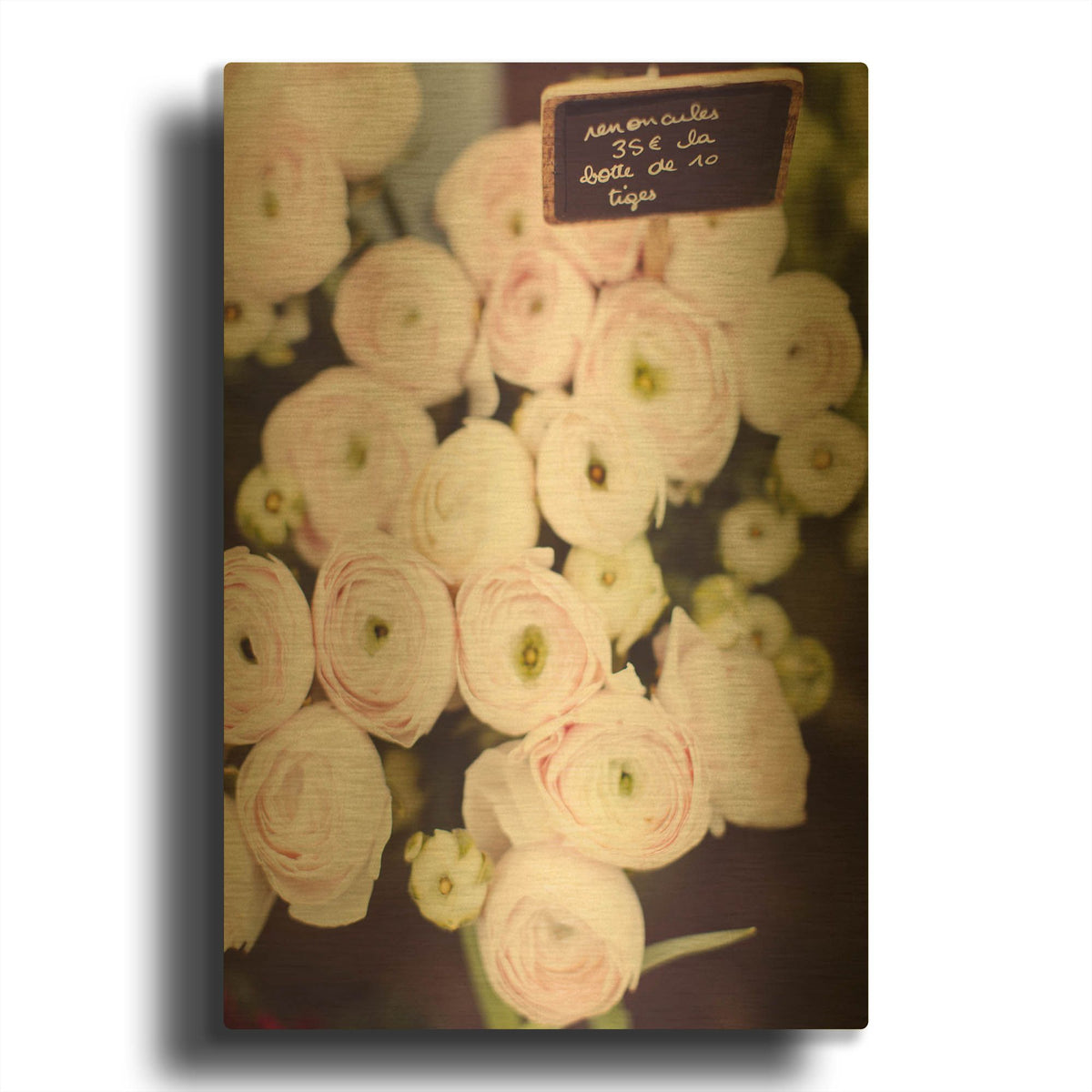 'S1279D - Flower Market' By Irene Suchocki Gold Metal Wall Art