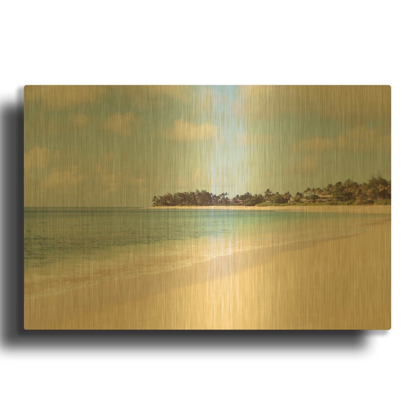 'S1283D - Nothing But Blue Skies' By Irene Suchocki Gold Metal Wall Art