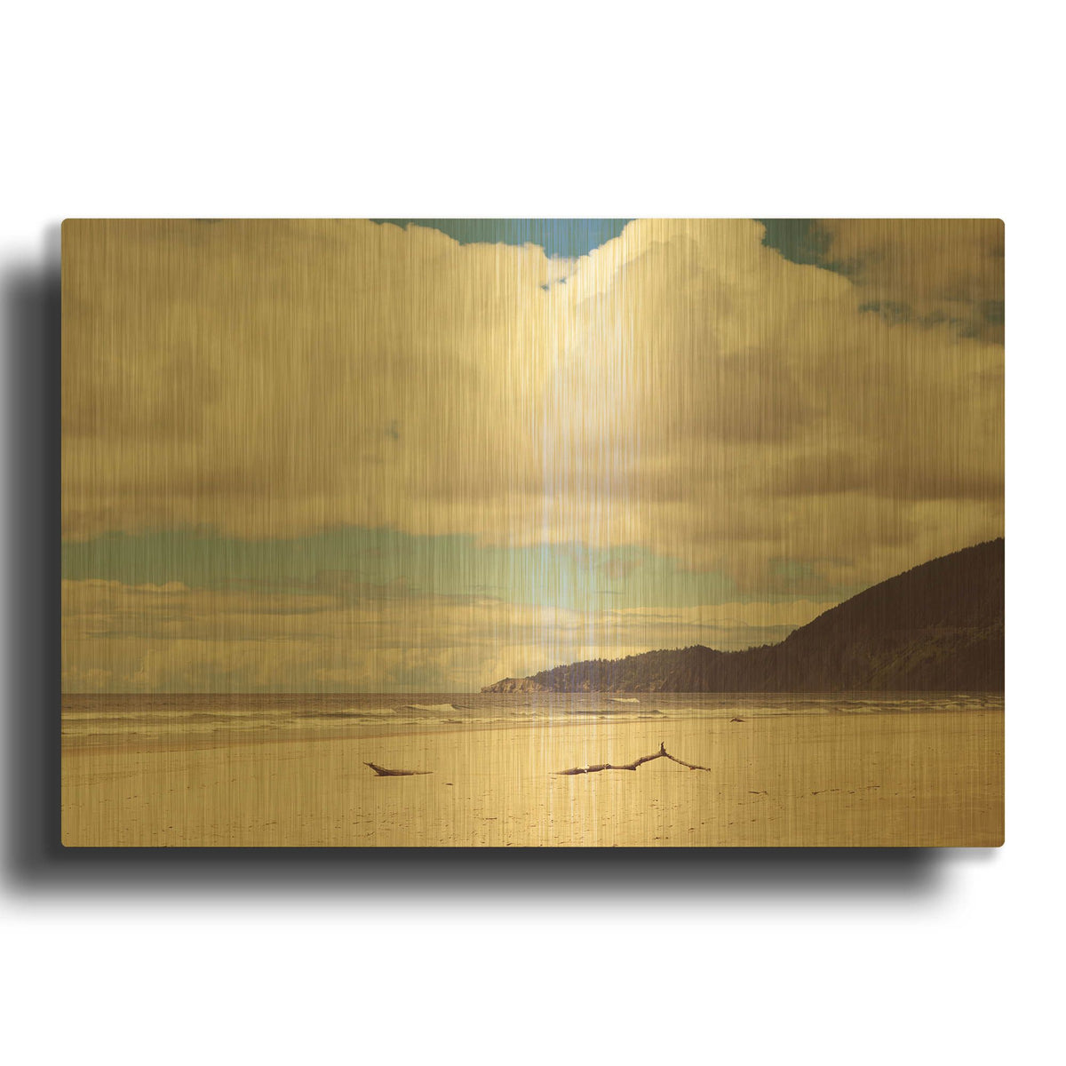 'S1284D - Breathe Easy' By Irene Suchocki Gold Metal Wall Art