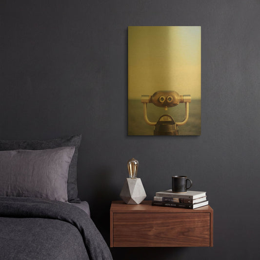 'S1304D - Lake View' By Irene Suchocki Gold Metal Wall Art