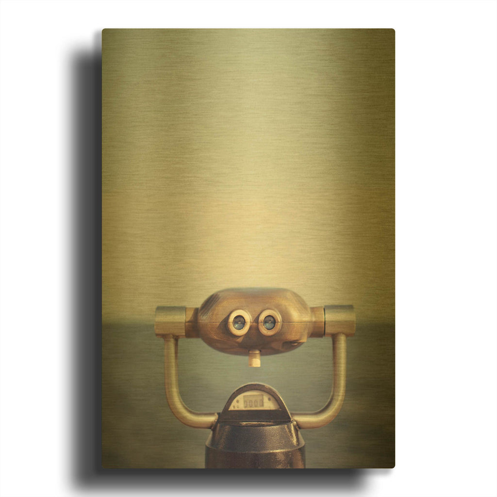 'S1304D - Lake View' By Irene Suchocki Gold Metal Wall Art