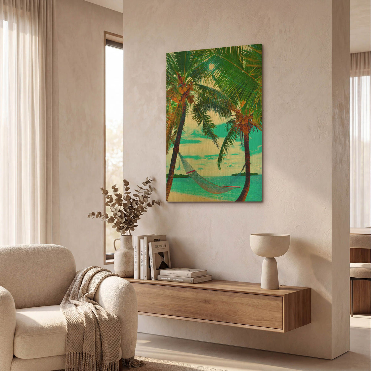'Coconut Sun' By Jack Reed Gold Metal Wall Art