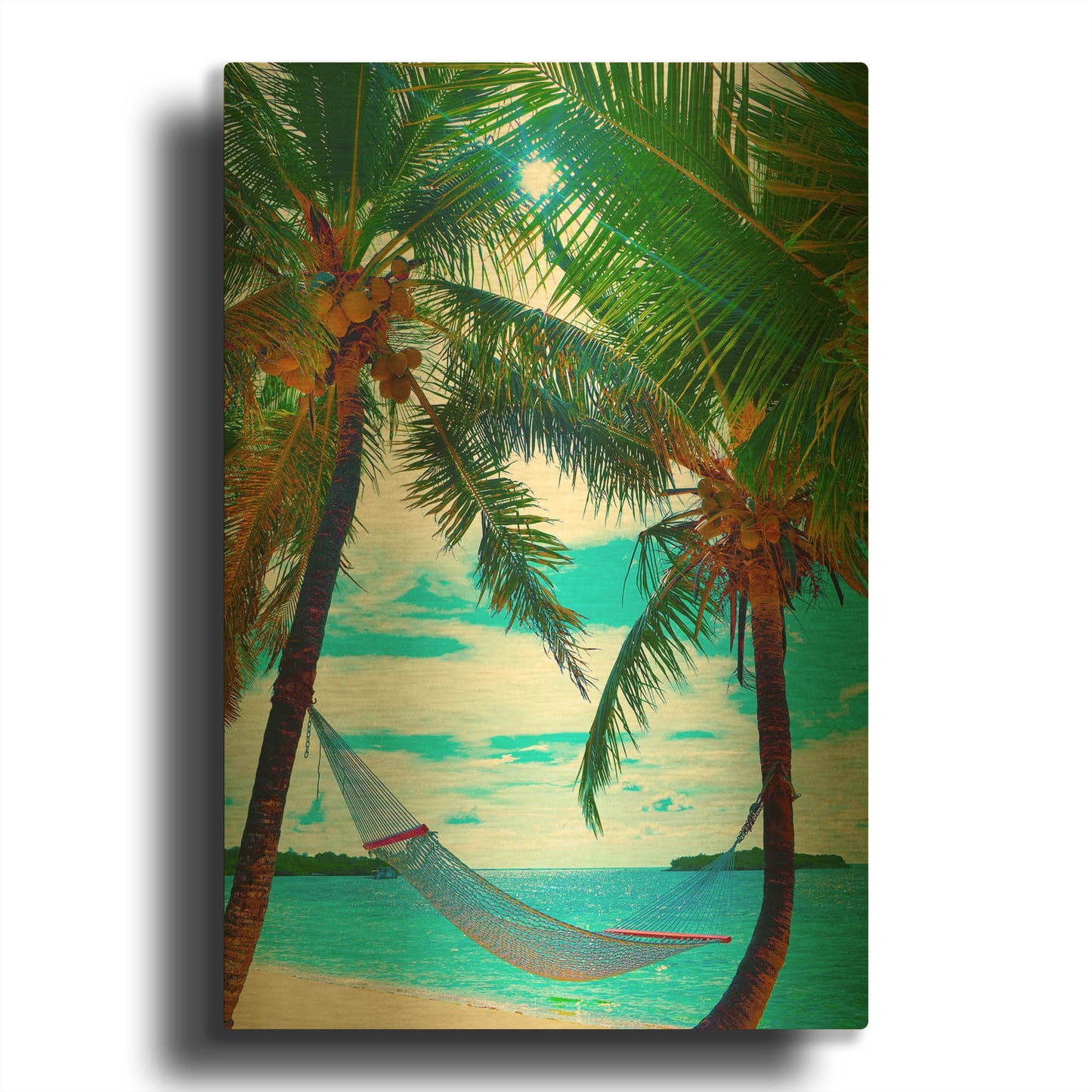 'Coconut Sun' By Jack Reed Gold Metal Wall Art