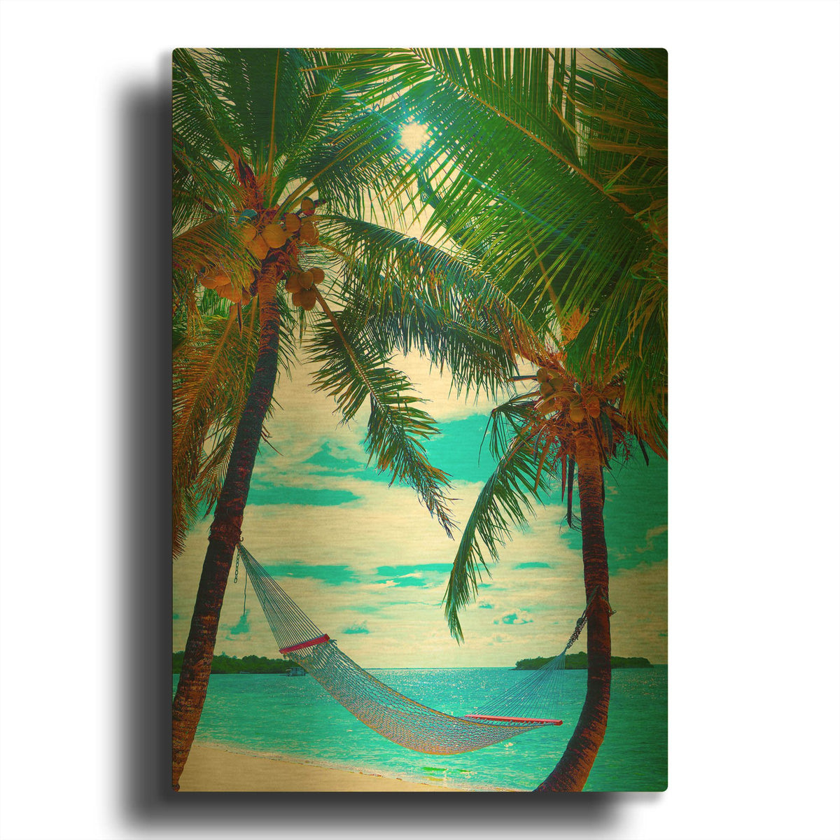 'Coconut Sun' By Jack Reed Gold Metal Wall Art