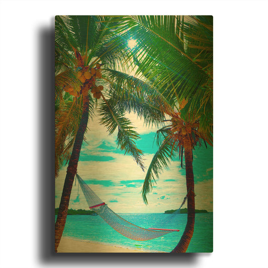'Coconut Sun' By Jack Reed Gold Metal Wall Art