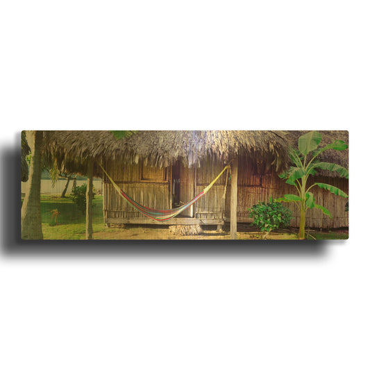 'One Fine Backyard' By Jack Reed Gold Metal Wall Art