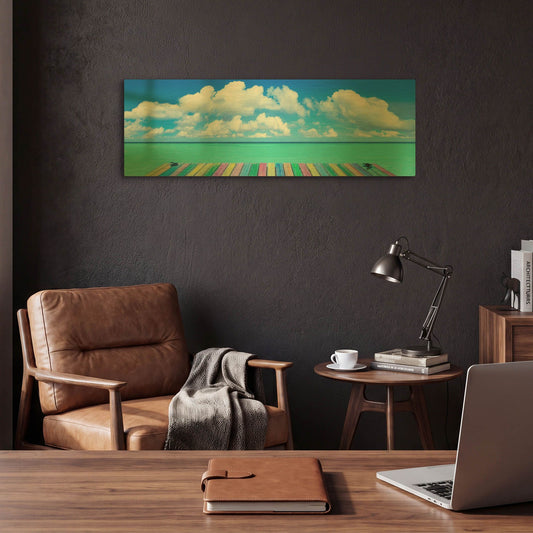'Rainbow Deck' By Jack Reed Gold Metal Wall Art