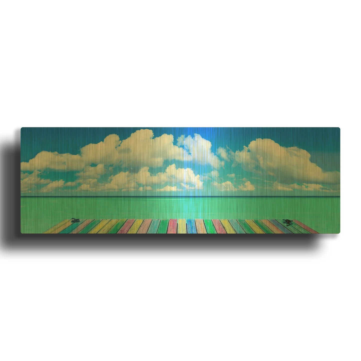 'Rainbow Deck' By Jack Reed Gold Metal Wall Art