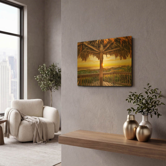 'Breakfast Place' By Jack Reed Gold Metal Wall Art
