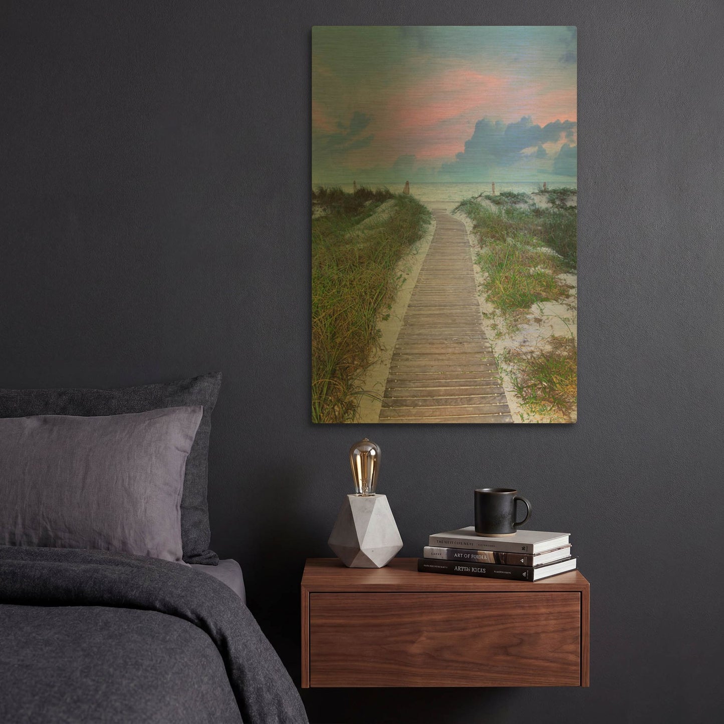 'Sunrise Walk' By Jack Reed Gold Metal Wall Art