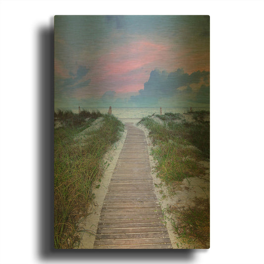 'Sunrise Walk' By Jack Reed Gold Metal Wall Art