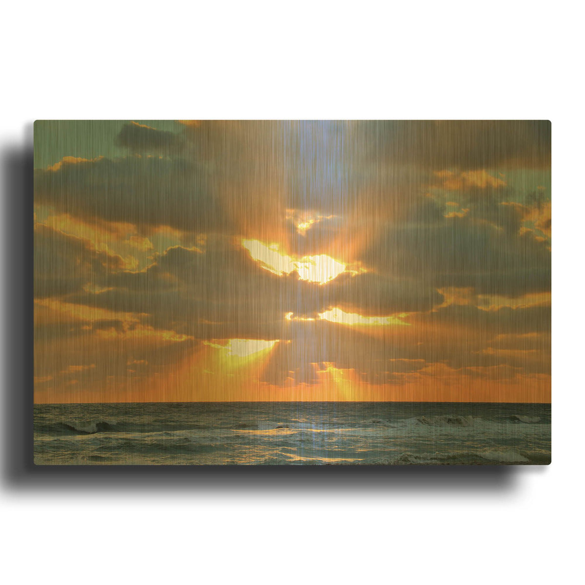'Sunrise Drama' By Jack Reed Gold Metal Wall Art