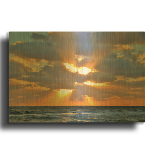 'Sunrise Drama' By Jack Reed Gold Metal Wall Art