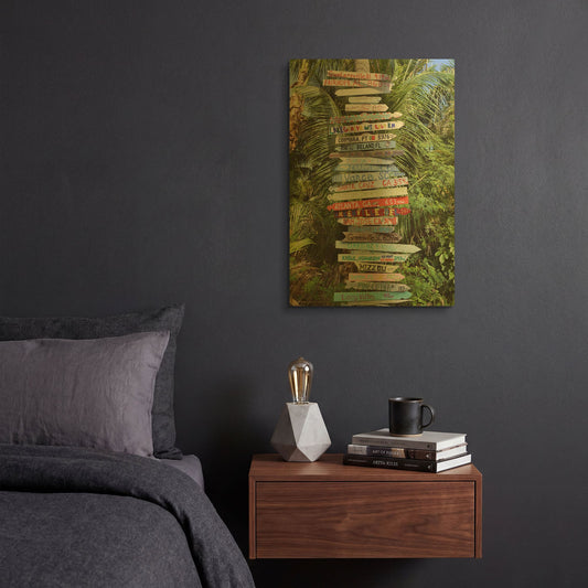 'Signs' By Jack Reed Gold Metal Wall Art