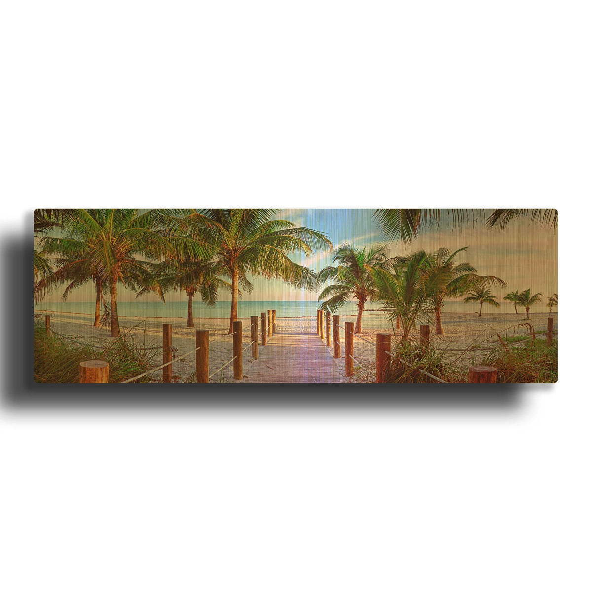 'Swathers Beach' By Jack Reed Gold Metal Wall Art
