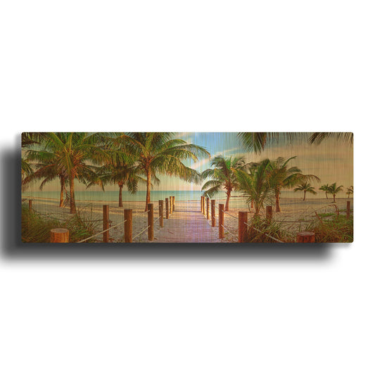 'Swathers Beach' By Jack Reed Gold Metal Wall Art