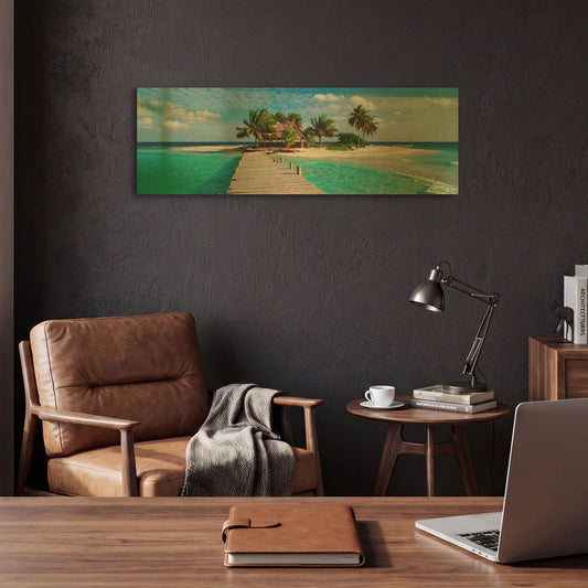 'Island Life' By Jack Reed Gold Metal Wall Art