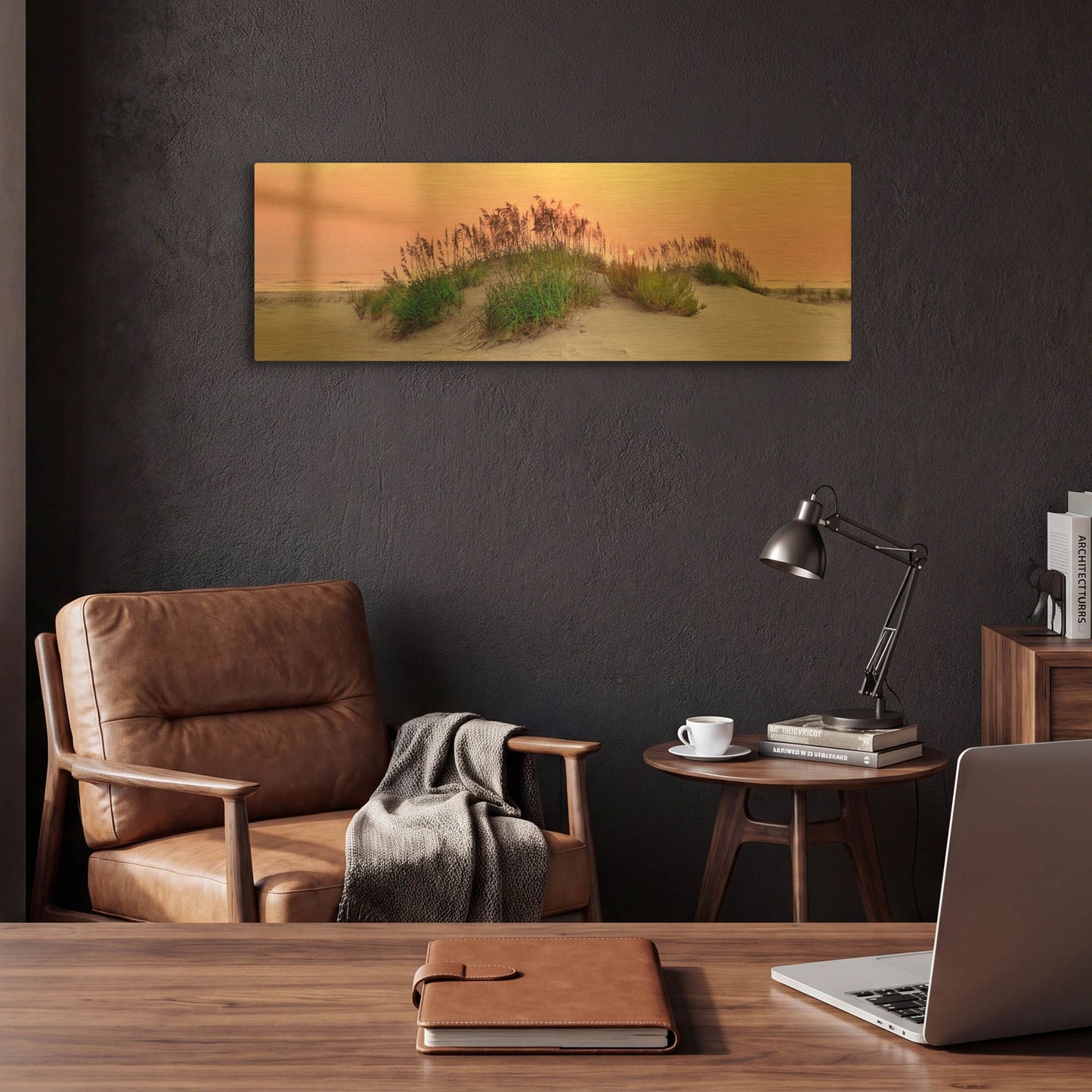 'Sea Oats Sun' By Jack Reed Gold Metal Wall Art
