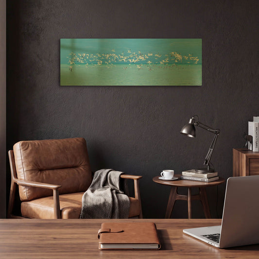 'Sugarlife Seabirds' By Jack Reed Gold Metal Wall Art