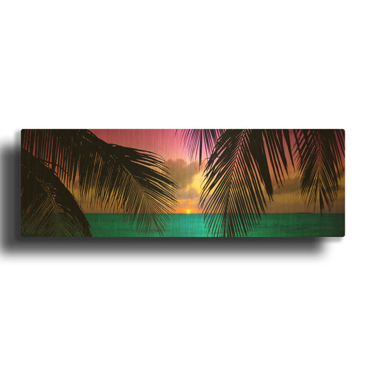 'Sun Palms' By Jack Reed Gold Metal Wall Art