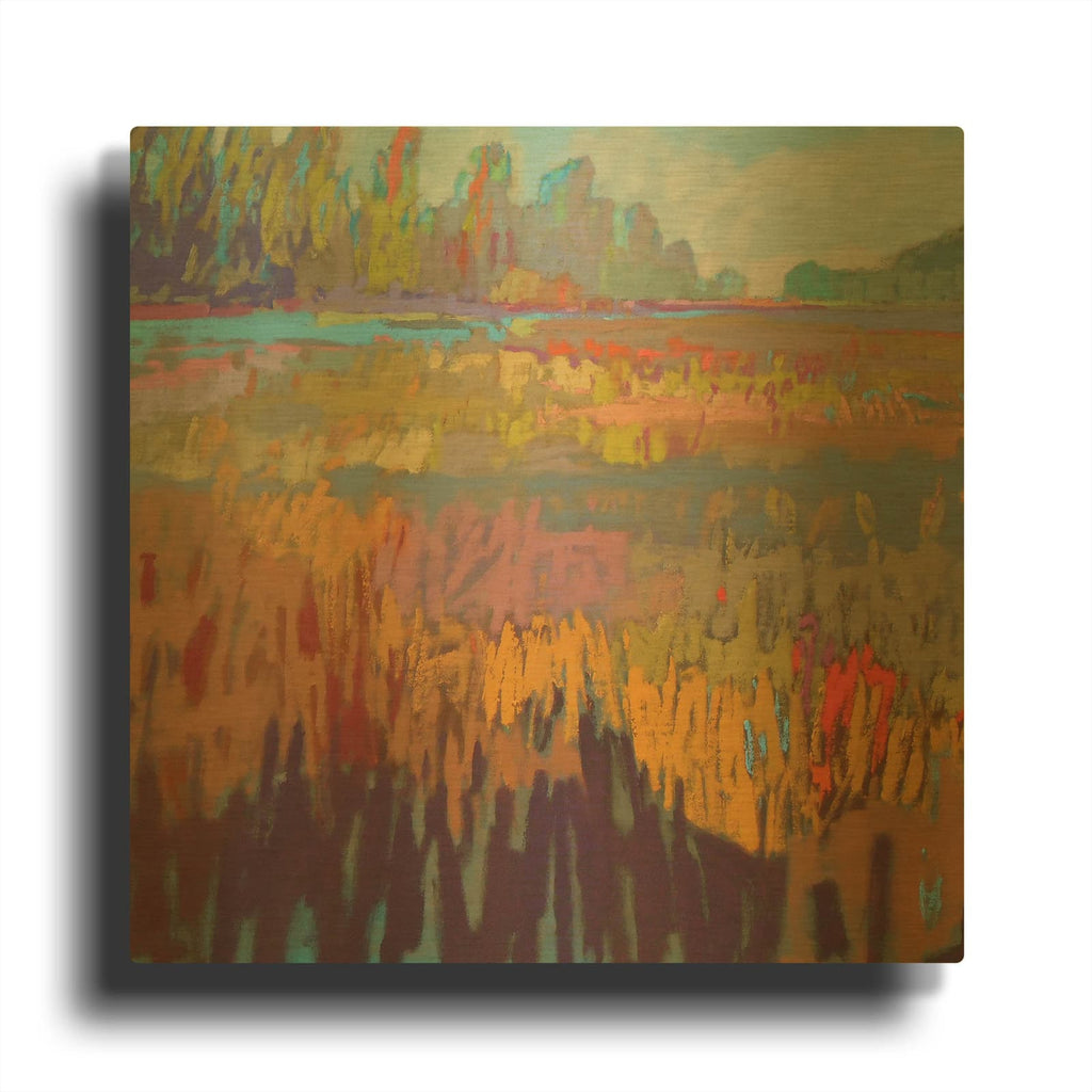 'Colorfield XXII' By Jane Schmidt Gold Metal Wall Art