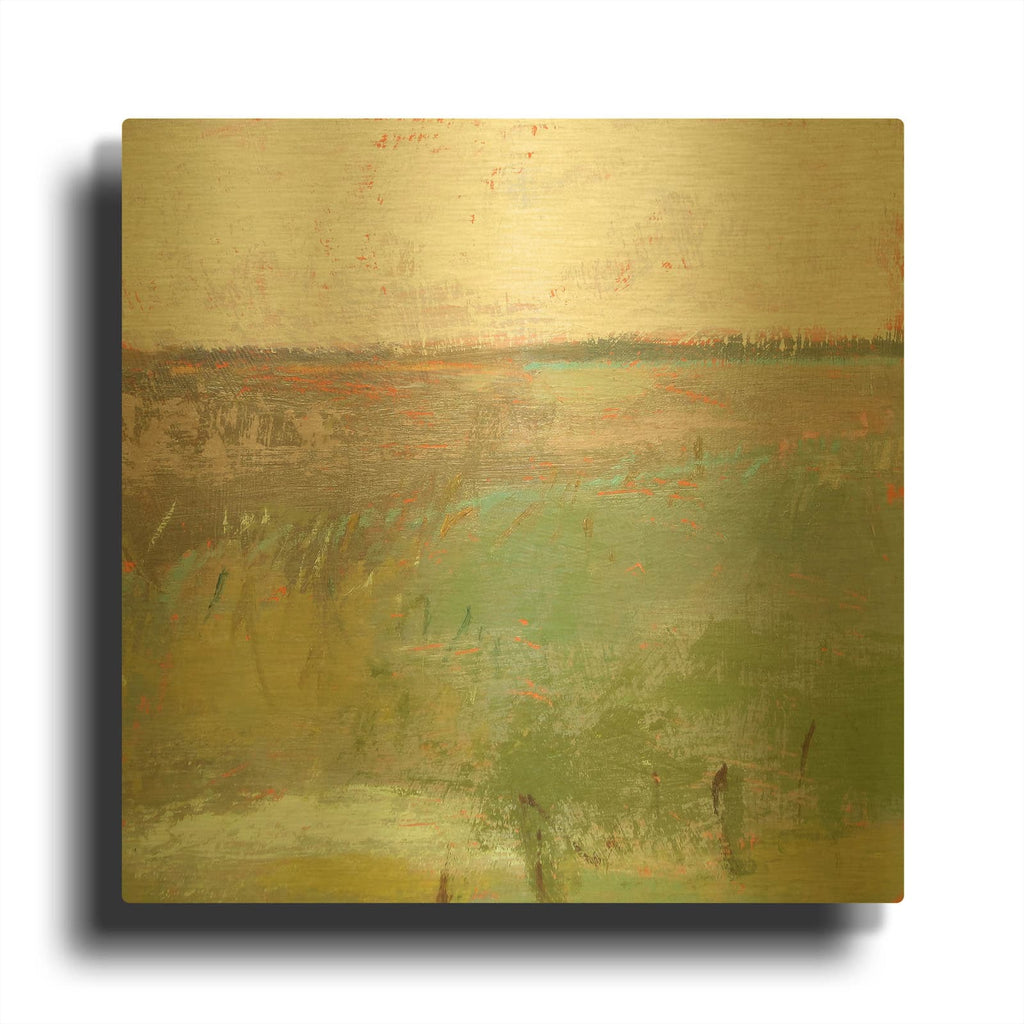'Landscape II' By Jane Schmidt Gold Metal Wall Art