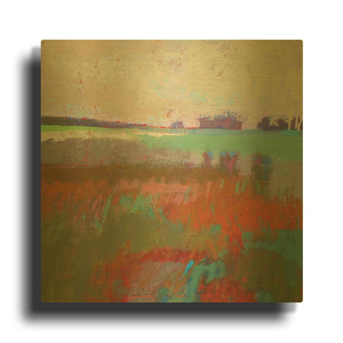 'Panorama 2' By Jane Schmidt Gold Metal Wall Art