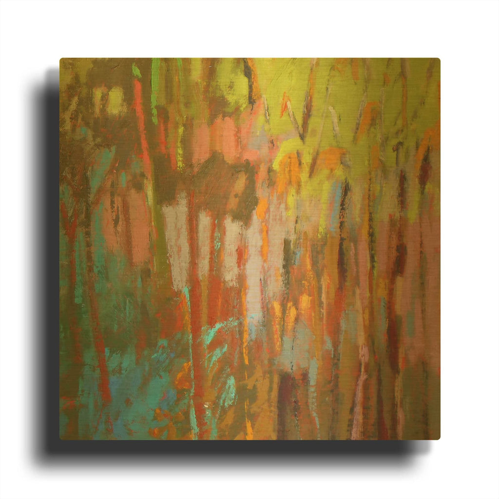 'Trees Two' By Jane Schmidt Gold Metal Wall Art