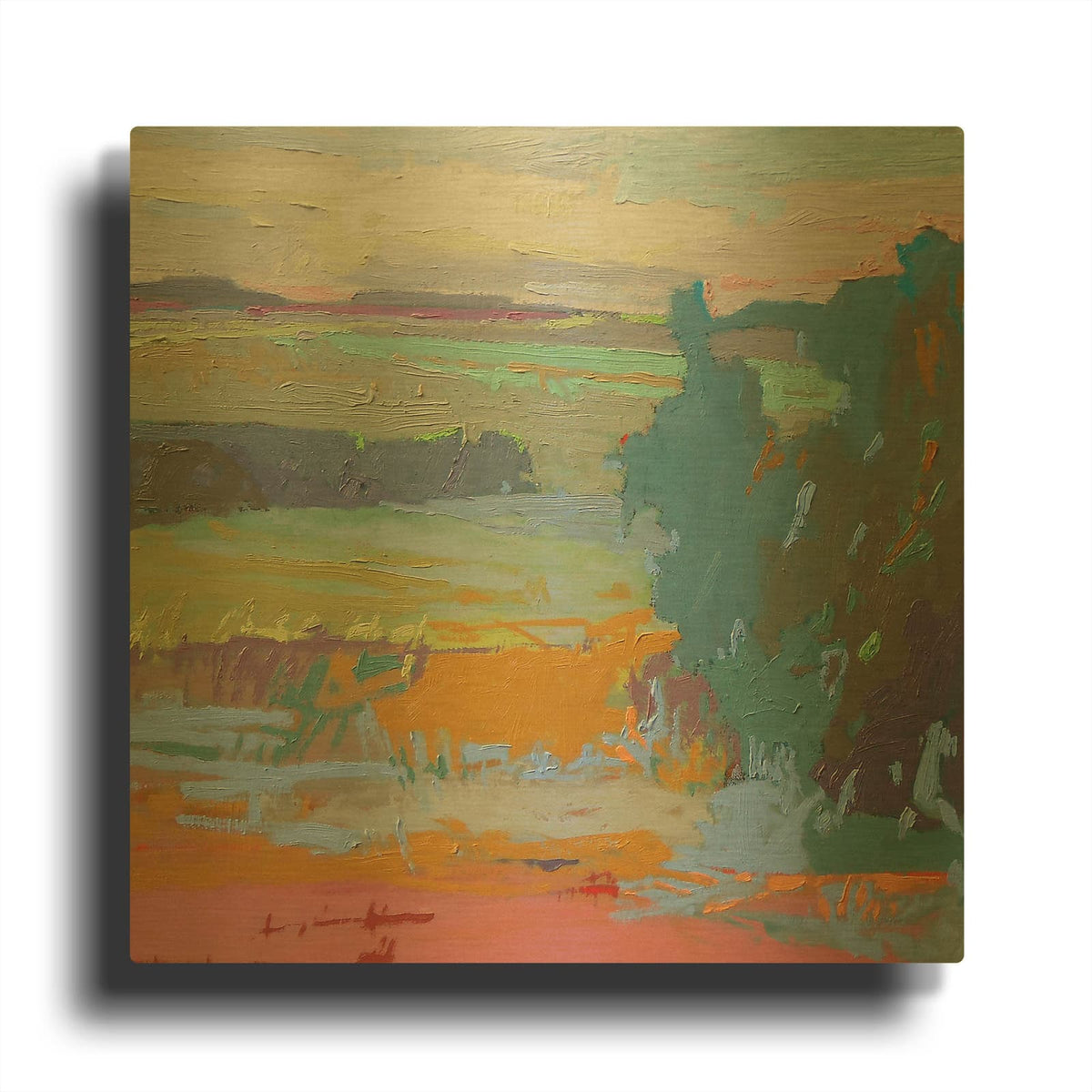 'View I' By Jane Schmidt Gold Metal Wall Art