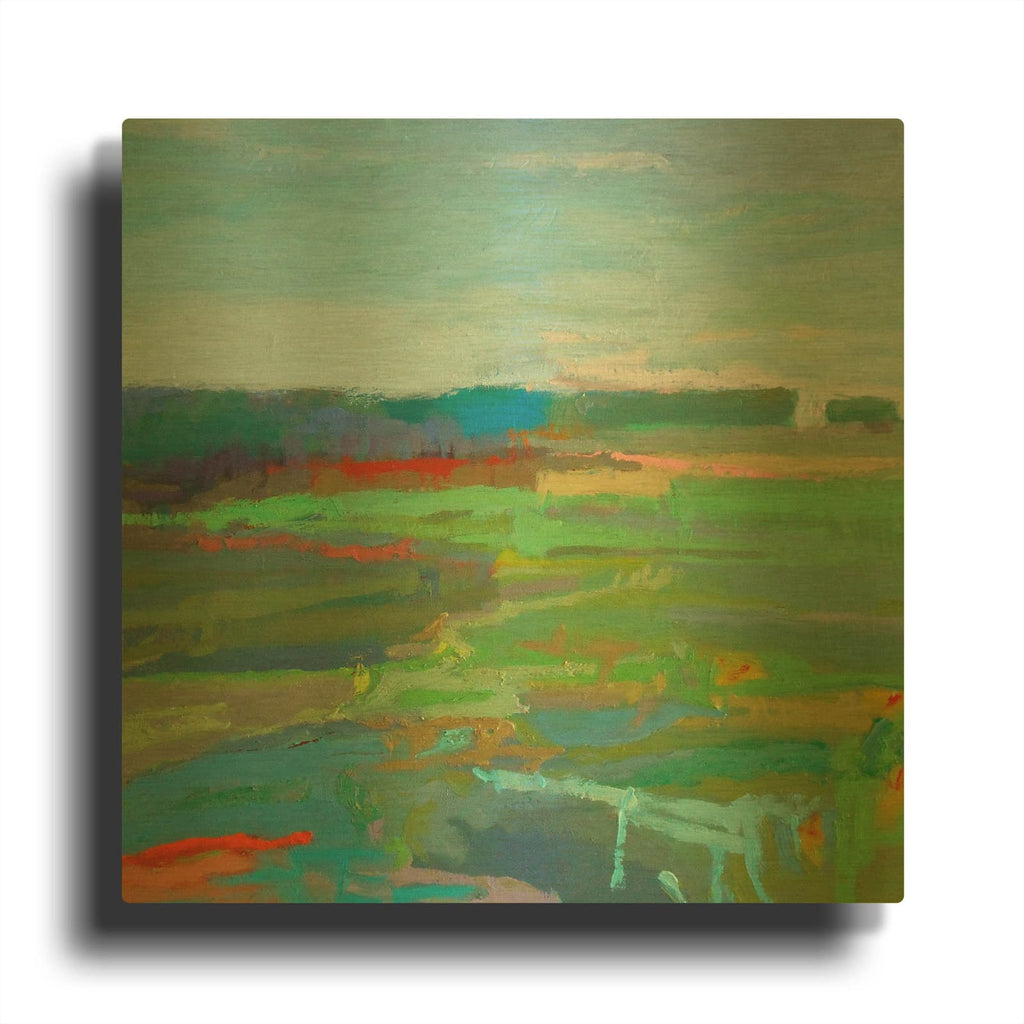 'Vinalhaven #5' By Jane Schmidt Gold Metal Wall Art
