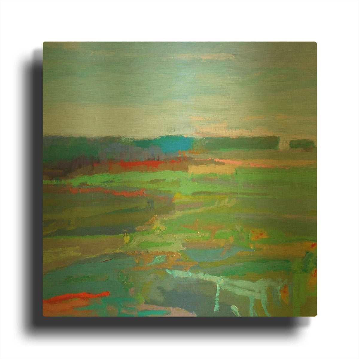 'Vinalhaven #5' By Jane Schmidt Gold Metal Wall Art