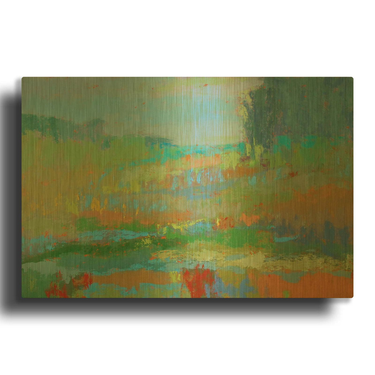 'Southern View II' By Jane Schmidt Gold Metal Wall Art