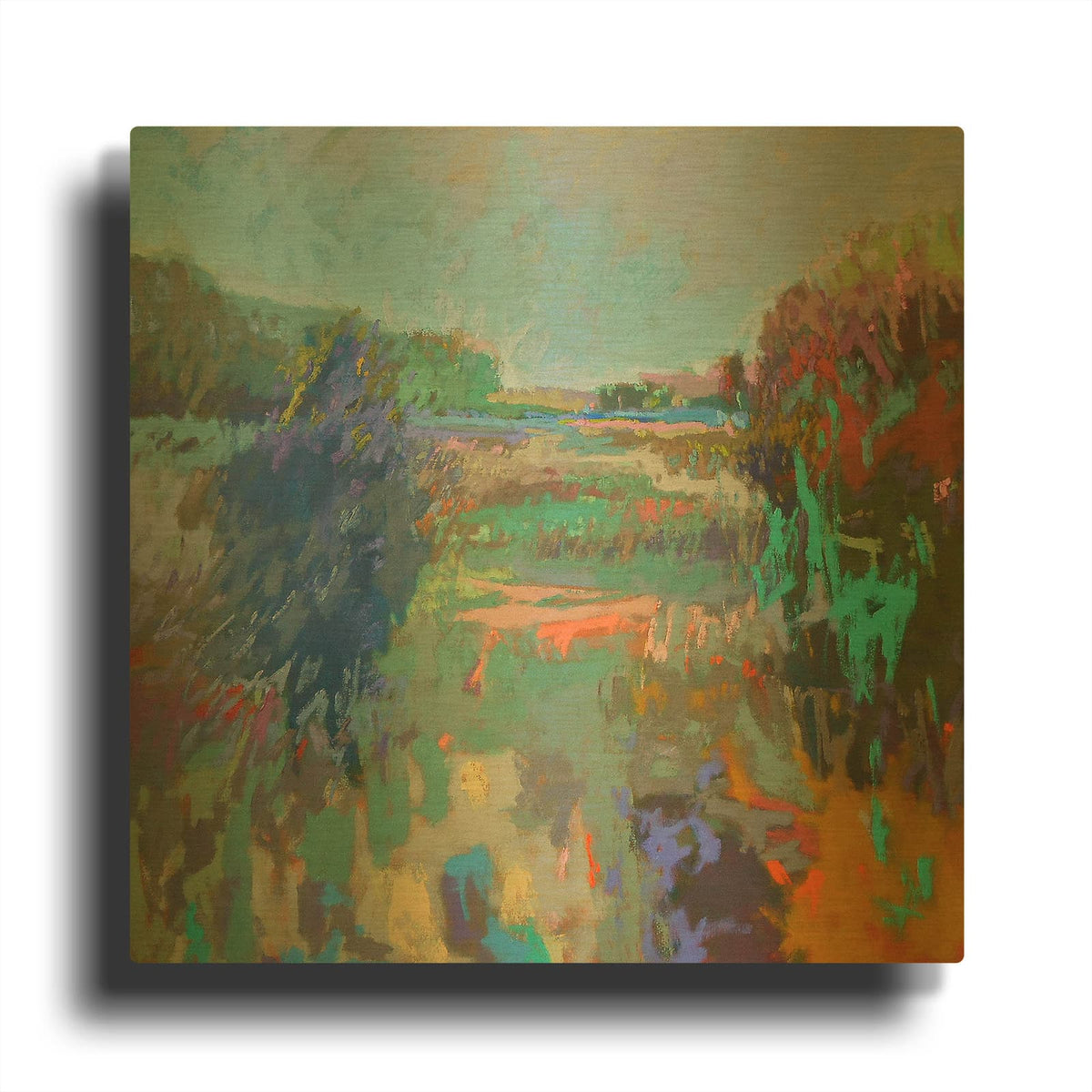 'Color Field 45' By Jane Schmidt Gold Metal Wall Art