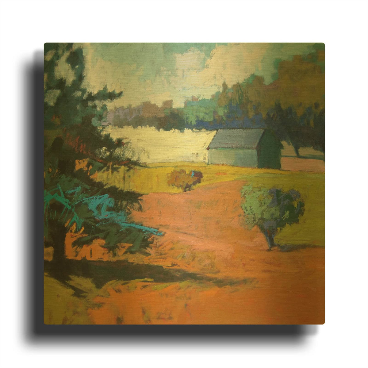 'Paysage Cinq' By Jane Schmidt Gold Metal Wall Art