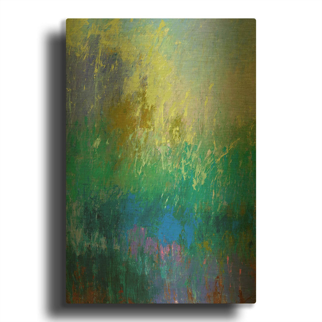 'Landscape Within, Left' By Jane Schmidt Gold Metal Wall Art