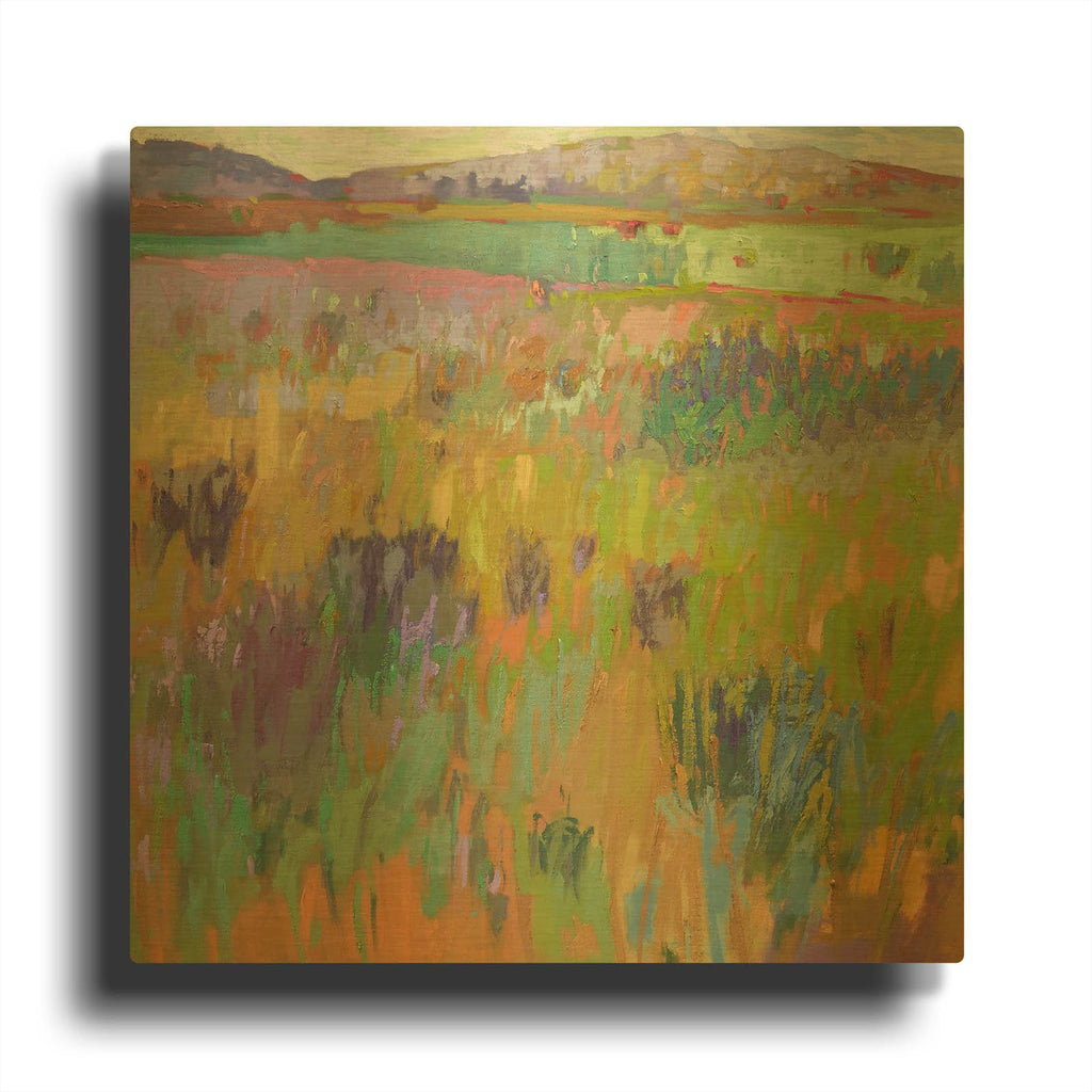 'After a Spring Rain' By Jane Schmidt Gold Metal Wall Art