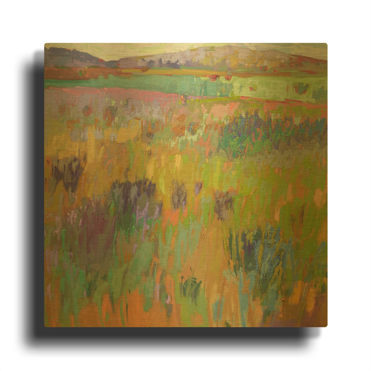 'After a Spring Rain' By Jane Schmidt Gold Metal Wall Art
