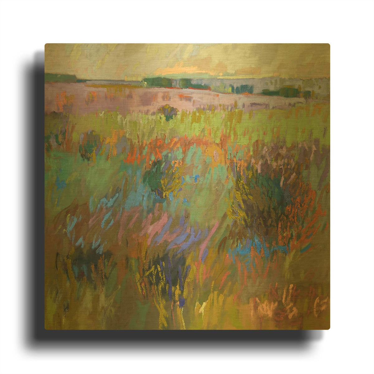 'Beyond and Further' By Jane Schmidt Gold Metal Wall Art