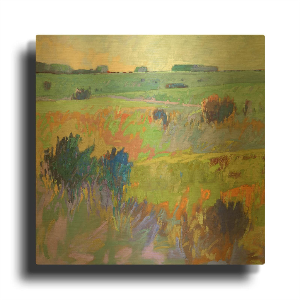 'From Here to There' By Jane Schmidt Gold Metal Wall Art