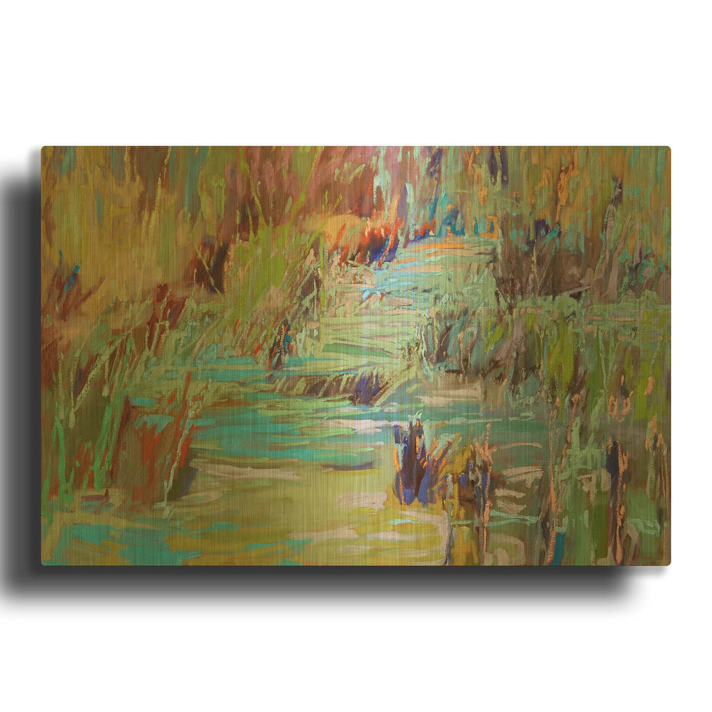 'Winding Through' By Jane Schmidt Gold Metal Wall Art