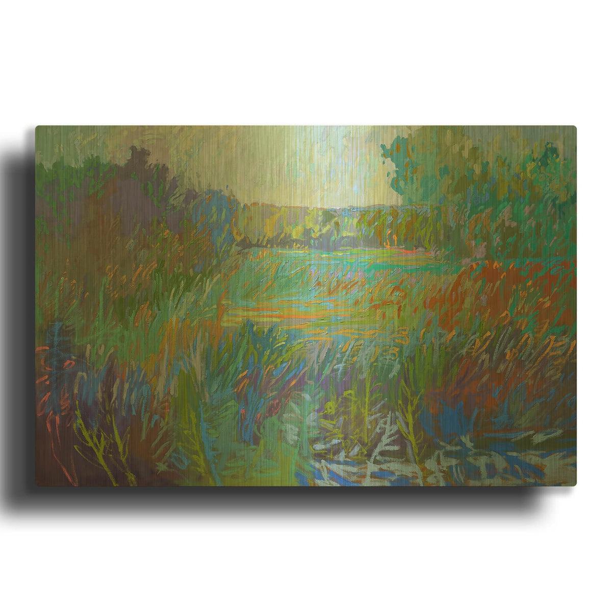 'Color Field 67' By Jane Schmidt Gold Metal Wall Art
