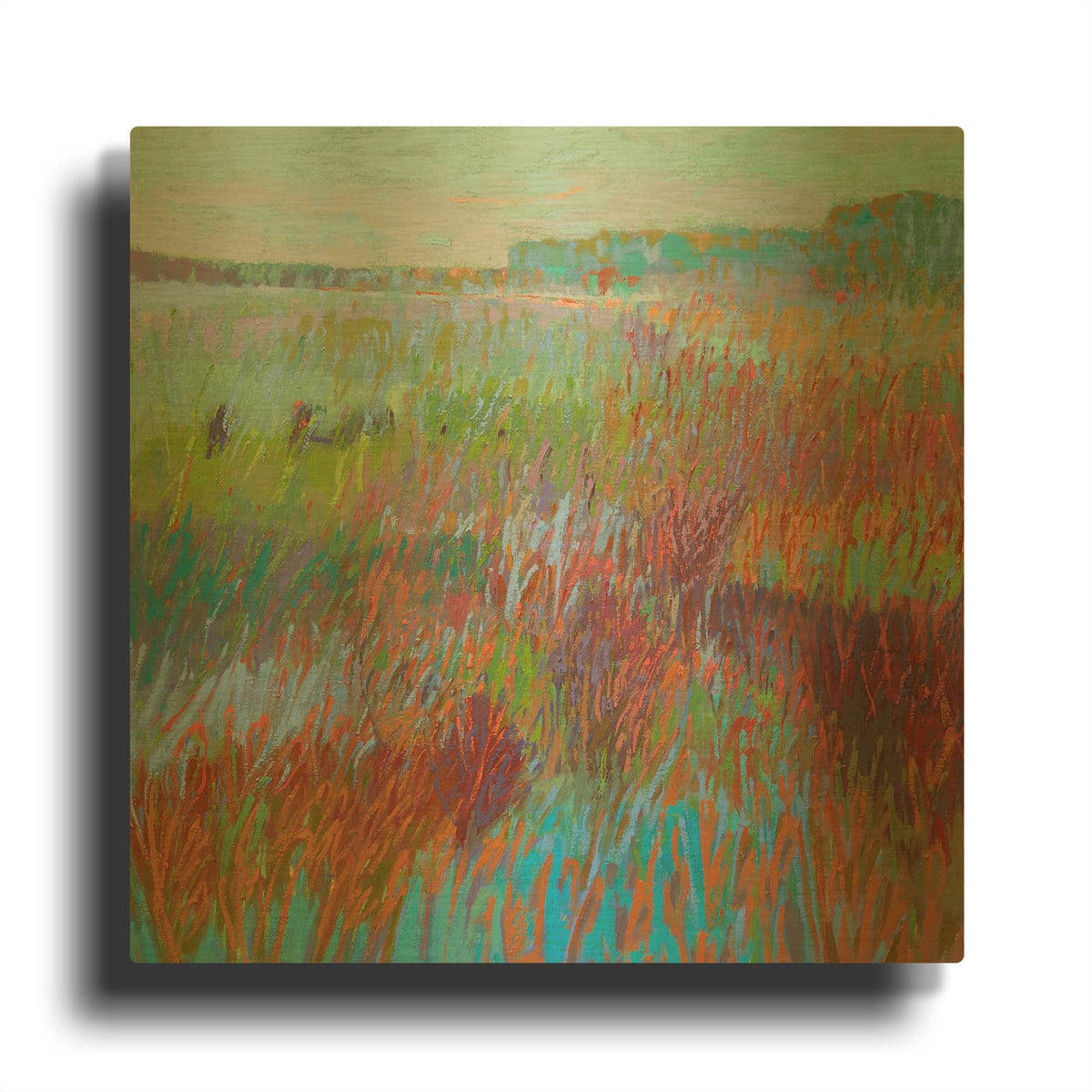 'Color Field 71' By Jane Schmidt Gold Metal Wall Art